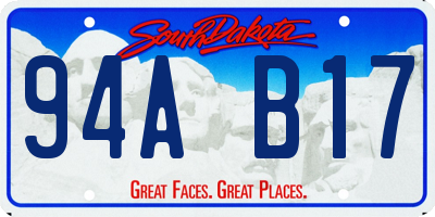 SD license plate 94AB17