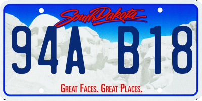 SD license plate 94AB18