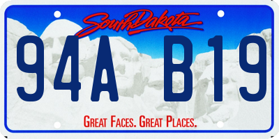SD license plate 94AB19