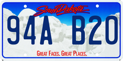 SD license plate 94AB20