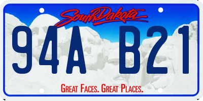 SD license plate 94AB21
