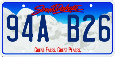 SD license plate 94AB26