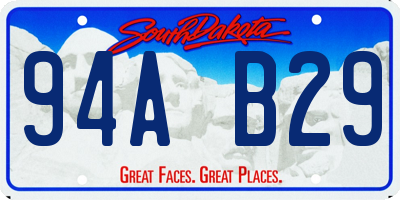 SD license plate 94AB29