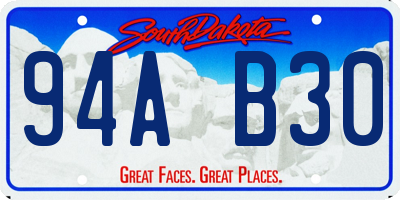 SD license plate 94AB30