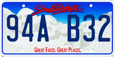 SD license plate 94AB32