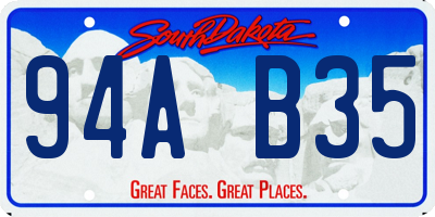 SD license plate 94AB35