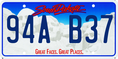 SD license plate 94AB37
