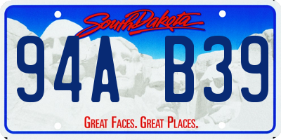 SD license plate 94AB39
