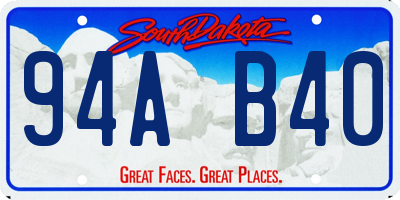 SD license plate 94AB40