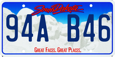 SD license plate 94AB46