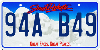 SD license plate 94AB49
