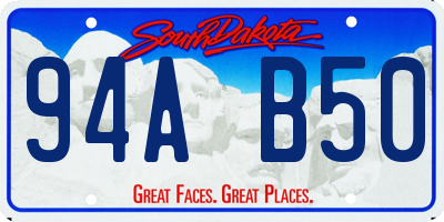 SD license plate 94AB50