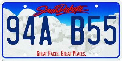 SD license plate 94AB55