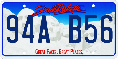 SD license plate 94AB56