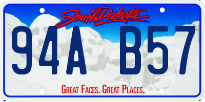 SD license plate 94AB57