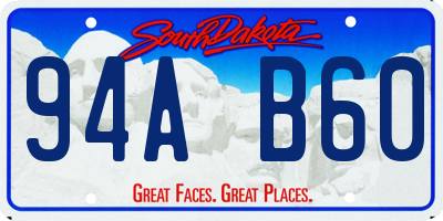SD license plate 94AB60