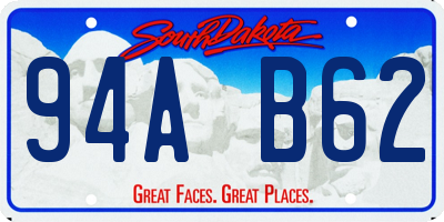SD license plate 94AB62
