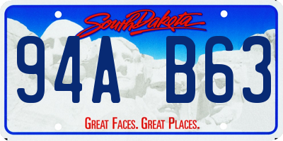 SD license plate 94AB63