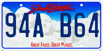 SD license plate 94AB64