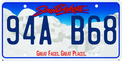 SD license plate 94AB68