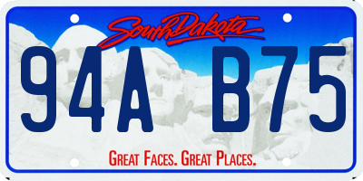 SD license plate 94AB75