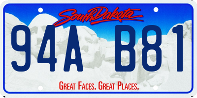 SD license plate 94AB81
