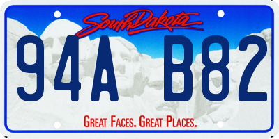 SD license plate 94AB82