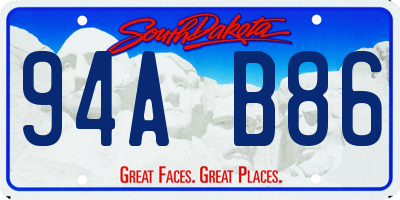 SD license plate 94AB86
