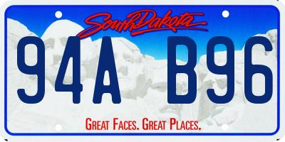 SD license plate 94AB96