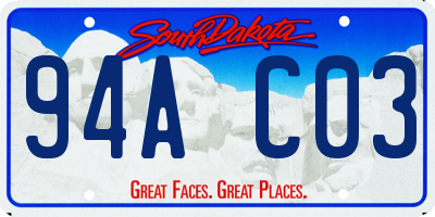 SD license plate 94AC03