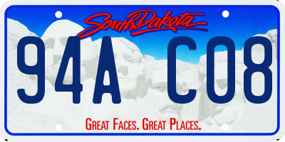 SD license plate 94AC08