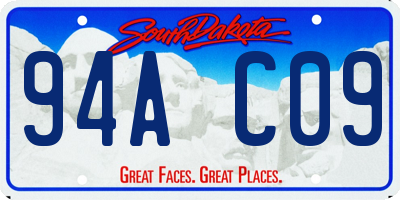 SD license plate 94AC09