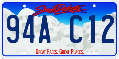 SD license plate 94AC12
