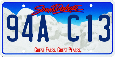 SD license plate 94AC13