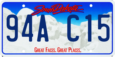 SD license plate 94AC15