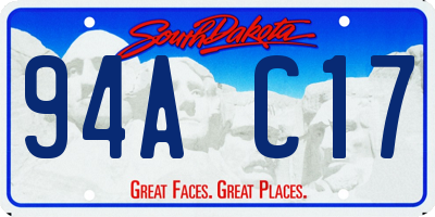 SD license plate 94AC17