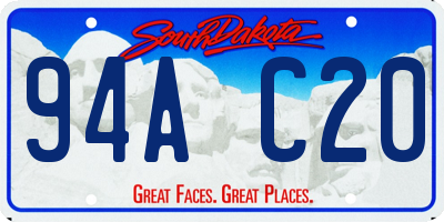 SD license plate 94AC20