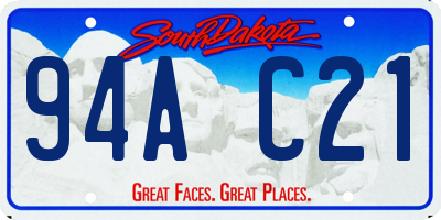 SD license plate 94AC21