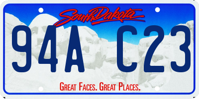 SD license plate 94AC23