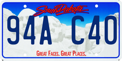 SD license plate 94AC40