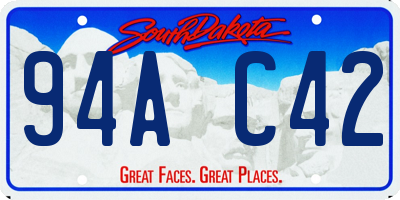SD license plate 94AC42