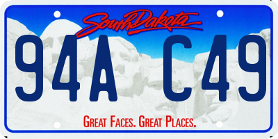 SD license plate 94AC49