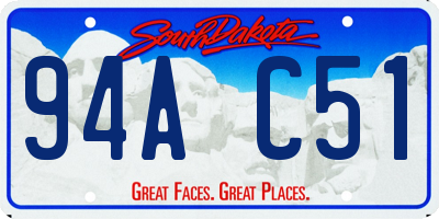 SD license plate 94AC51