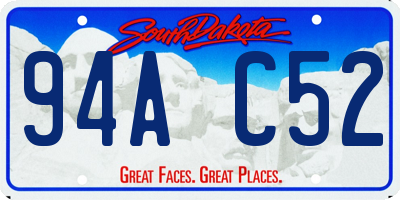 SD license plate 94AC52