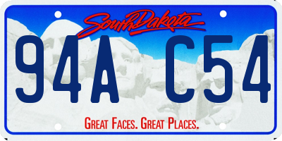 SD license plate 94AC54