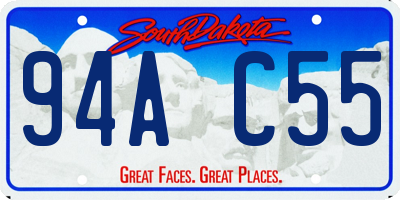 SD license plate 94AC55