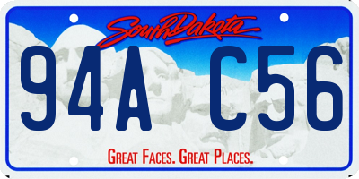 SD license plate 94AC56