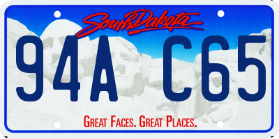SD license plate 94AC65