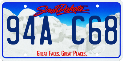 SD license plate 94AC68