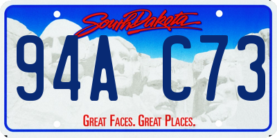 SD license plate 94AC73